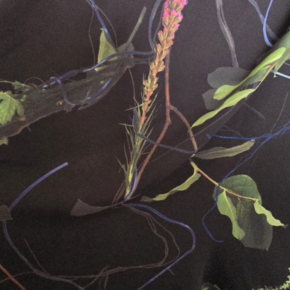 Babaton Black Wrap Dress with Floral Design - Picture 5 of 7